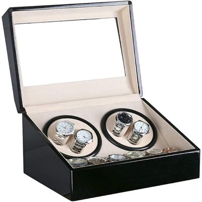 KANBUN Automatic Watch Winder, 4+6 Mechanical Black Box