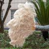 130 cm Large Ostrich Feather Fan, Foldable, Left Hand, White view 2
