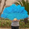 130 cm Large Ostrich Feather Fan, Foldable, Left Hand, White view 3