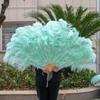 130 cm Large Ostrich Feather Fan, Foldable, Left Hand, White view 4