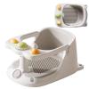 lisutupode Baby Bath Seat 39.5 x 28.6 x 16.5 cm, Gray, with 4 Suction Cups and Cushion view 1