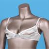 Riismen Women's Sheer Floral Lace Bralette, Underwire-Free, Unlined, Open-Nipple Design, White, S–5XL view 3