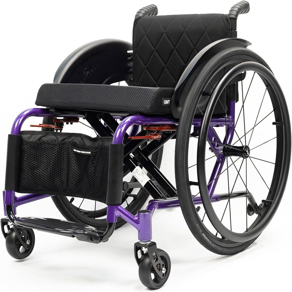 Folding Lightweight Self-Propelled Sport Wheelchair for Adults