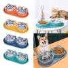 2-in-1 Dog Feeding Station for Food and Water, Double Bowl with Removable Bowls, Leakproof view 2