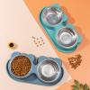 2-in-1 Dog Feeding Station for Food and Water, Double Bowl with Removable Bowls, Leakproof view 3