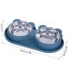 2-in-1 Dog Feeding Station for Food and Water, Double Bowl with Removable Bowls, Leakproof view 4