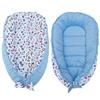 Leanbe Baby Nest 90 x 50 cm for Newborns, Cotton & Polyester, Blue/Sailboats view 2