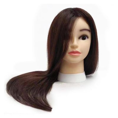 TIEOAXFT Mannequin Head with Hair and Stand, 60% Human Hair for Practice