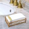 LYXYGMV 50 Linen-Feel Disposable Napkins with Built-In Cutlery Pocket, Pre-Folded, Rose Gold view 3