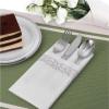 LYXYGMV 50 Linen-Feel Disposable Napkins with Built-In Cutlery Pocket, Pre-Folded, Rose Gold view 4