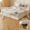 Overbed Table with Wheels, Height-Adjustable, Portable Bedside Table view 4