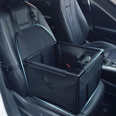 HLTTXS Dog Car Seat for Volvo C40 EX90 XC40 XC60 XC70 XC90 S60 S90 EX30, Reinforced Washable Booster Seat for Small and Medium Dogs, Black