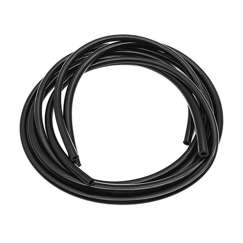 FENGXCUI 1 m Black Flexible Silicone Aquarium Air Pump Tube, -60 to 200°C, OD 12 mm/ID 6 mm