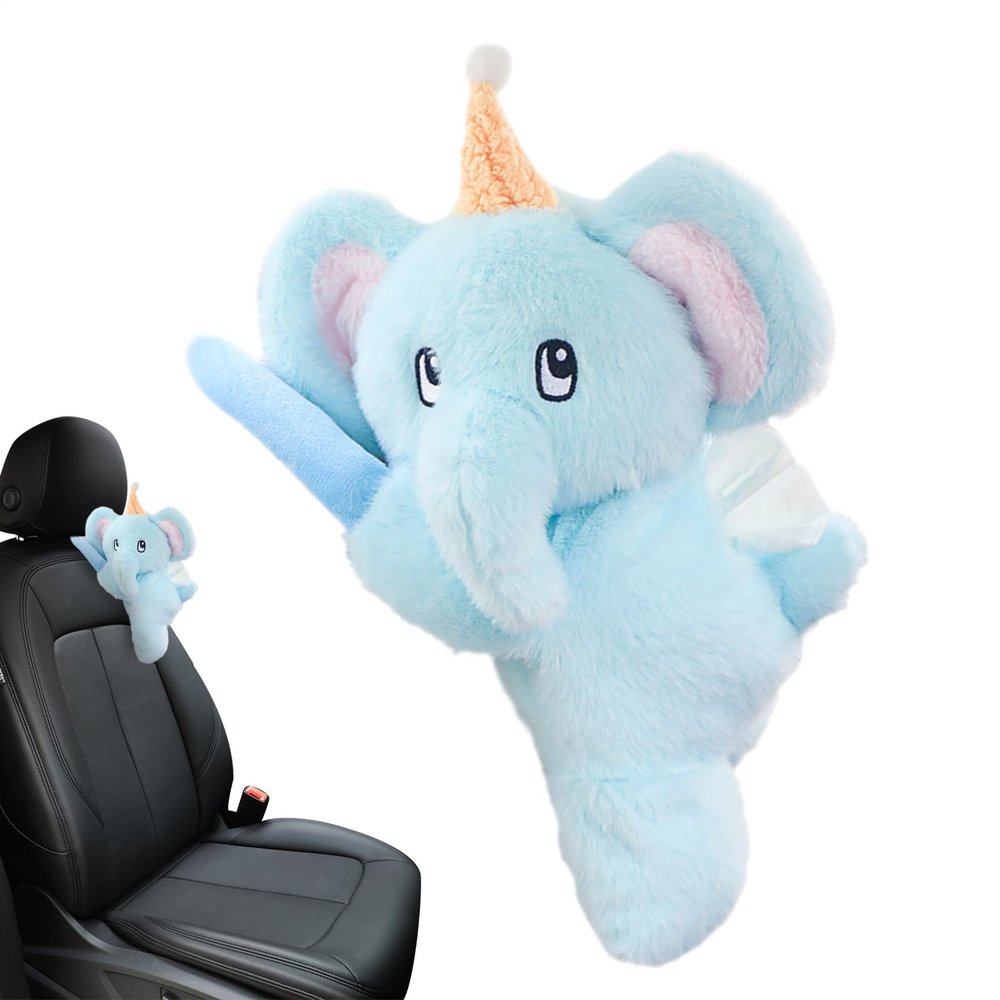 Car Tissue Dispenser, Soft Elephant Holder