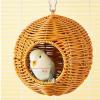 Bird Cage House Replica Rattan Parrot Nest view 3