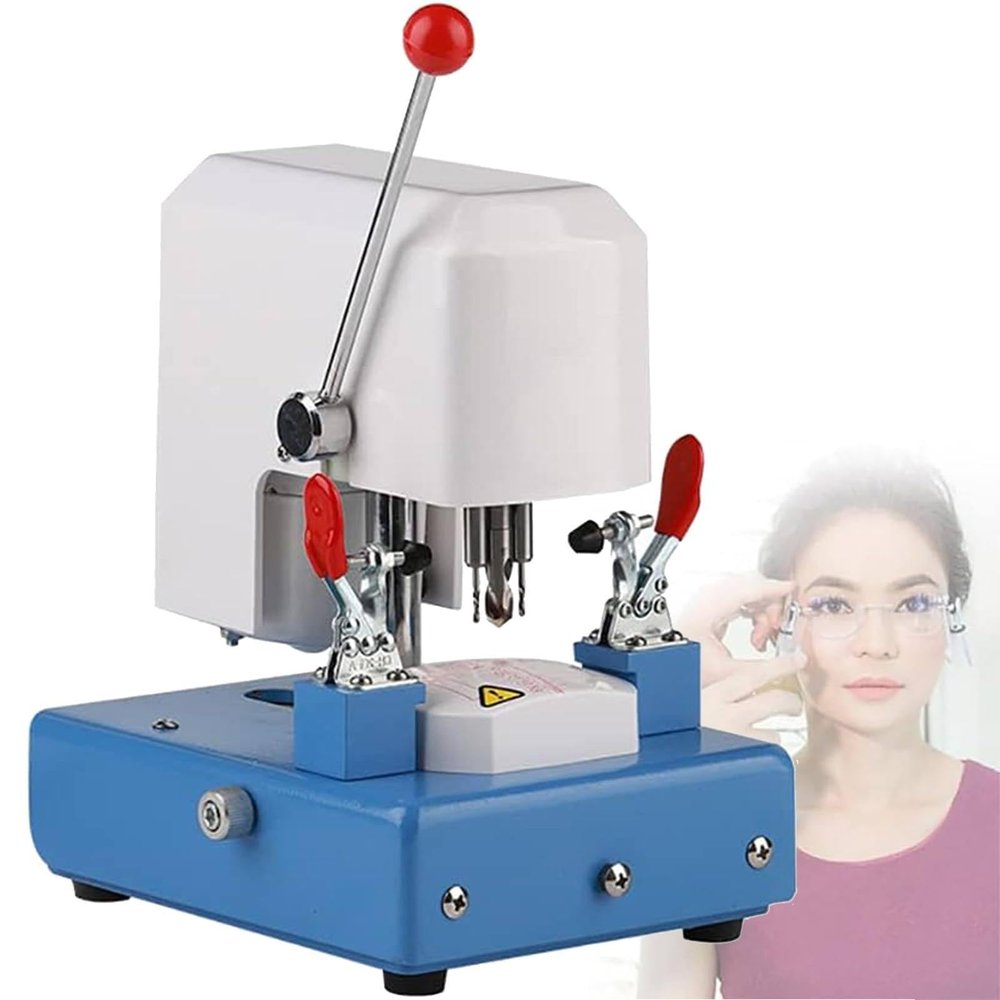 YLANMEI Optical Lens Drill Press with Template Punching