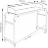 Adjustable Bed Table, Rolling Laptop Desk with Adjustable Height and Width view 2