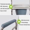 LBLFEBD Foldable Lightweight 3-in-1 Bedside Commode Chair, Adjustable Height, Color A view 3