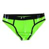 ASNAT Sexy Latex Rubber Men's Briefs, Green and Black, XS view 1