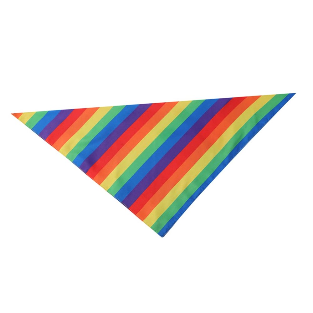 ibasenice Triangular Dog Bandana in Rainbow Colors