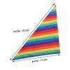 ibasenice Triangular Dog Bandana in Rainbow Colors view 2