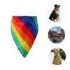 ibasenice Triangular Dog Bandana in Rainbow Colors view 4