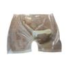 ASNAT Sexy Transparent Men's Latex Boxer Briefs with Crotch Protection, Red, L view 3