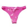 ASNAT Sexy Latex Rubber Women's Briefs, Rubber Thong, Solid Black, XXL view 3