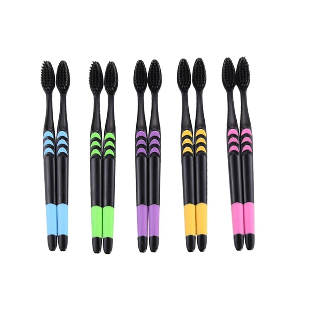 Bamboo Charcoal Toothbrush, Soft Manual Toothbrush