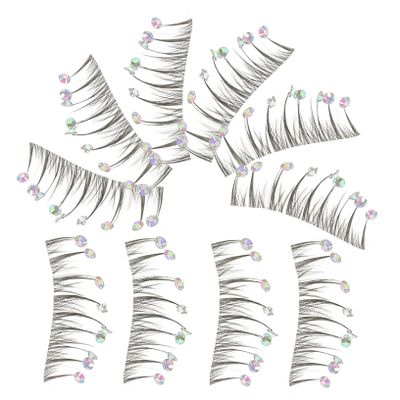 BESTYASH 10-Piece False Eyelashes with Rhinestones