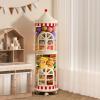 LUFOFOX Stuffed Animal Storage Tube with Door, Castle Style, 2-Tier view 3
