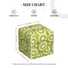 Mexpekil Square Tissue Box Cover, PU Leather, Waterproof Cube Organizer for Home, Car, and Office (Kiwi Fruit, Green Fruit) view 3