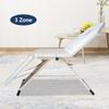 New Massage Table, Adjustable Chair for Beauty Salon, Tattoo Spa Facial Couch Bed with Stool - 3 Sections, White view 3