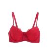 Guhmomh Women's Push-Up Underwire Bras, 3-Pack, Floral Lace with Bow Detail, Wine, Size L view 3