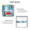 Mexpekil Square Tissue Box Cover, PU Leather, Waterproof, Cube-Shaped, Sailboat Pattern view 4