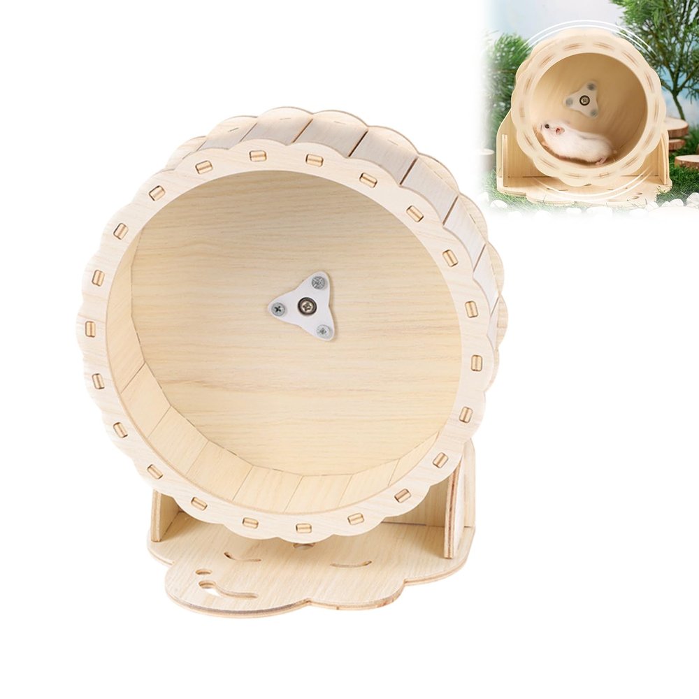 Wooden Hamster Exercise Wheel, 22 cm