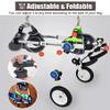 Adjustable Rear-Leg Dog Wheelchair, Aluminum Mobility Cart with Support Harness and Leash, XXXS view 3