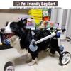 Adjustable Rear-Leg Dog Wheelchair, Aluminum Mobility Cart with Support Harness and Leash, XXXS view 4