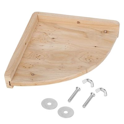 Nurnesy Wooden Pet Cage Platform - Corner Stand for Small Pets