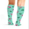Cherokee Women's Compression Socks, 10–15 mmHg, Knee-High, Flamingo Life, Plus view 2