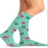 Cherokee Women's Compression Socks, 10–15 mmHg, Knee-High, Flamingo Life, Plus view 3