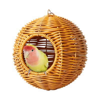 Hummingbird Nest Replica Rattan Parrot Nest