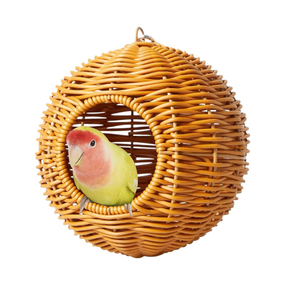 Hummingbird Nest Replica Rattan Parrot Nest