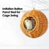 Hummingbird Nest Replica Rattan Parrot Nest view 2