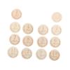 Sosoport 14-Piece Wooden Baby Milestone Cards, Reusable Photo Props in Khaki view 1