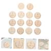 Sosoport 14-Piece Wooden Baby Milestone Cards, Reusable Photo Props in Khaki view 3