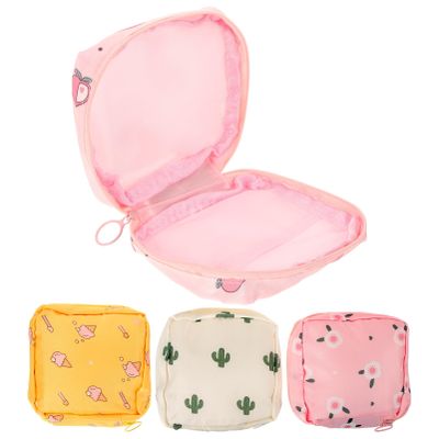 SAFIGLE 4-Pack Portable Cloth Period Pouches with Zippers