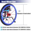 22/24-Inch Wheelchair Push Rim Covers, 1 Pair, Silicone, Pink (24 in) view 3