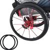 24/22-Inch Wheelchair Push-Rim Covers, Non-Slip, Wear-Resistant Silicone, Black, 22 in view 1