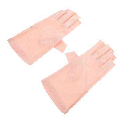 ERINGOGO Fingerless Manicure Gloves, UV Protection for Nail Art